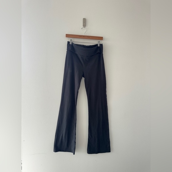 SKIMS Black Cotton Foldover Flare Leggings L - Picture 2 of 6